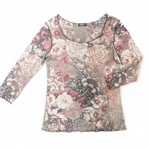 Y2K Energie All Over Print Tattoo Graphic Top B35